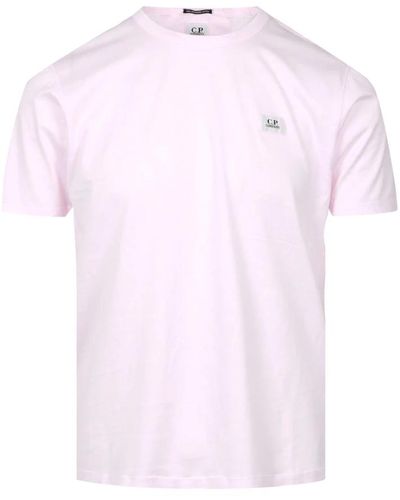 C.P. Company Es logo-print crew-neck t-shirt - Pink