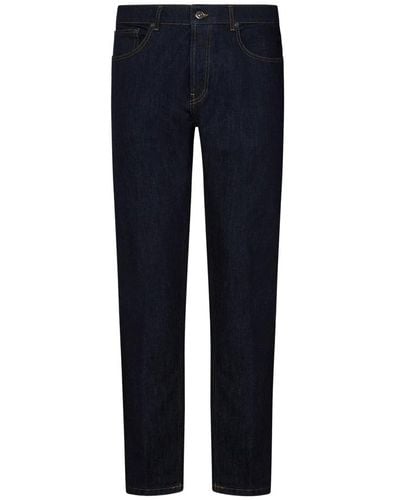 Dondup Jeans slim fit blu scuro con cuciture a contrasto
