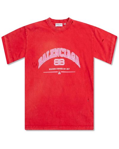 Balenciaga T-shirt With Vintage-effect - Rot