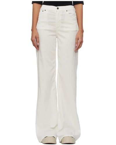 Dondup Trousers > wide trousers - Blanc