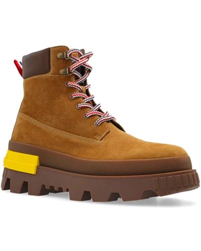 Moncler Lace-Up Boots - Brown