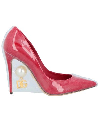 Dolce & Gabbana Perlenverzierte lederschuhe - Pink