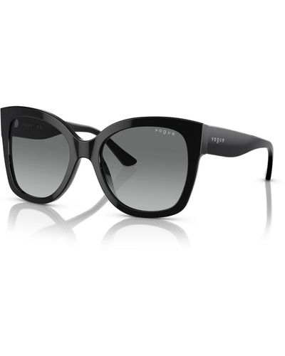 Vogue Mutige kissenförmige sonnenbrille - Schwarz