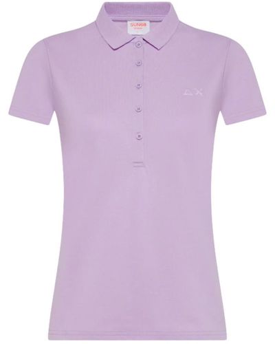 Sun 68 Polo Shirts - Purple