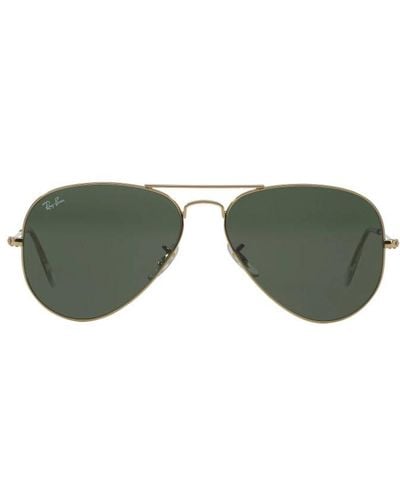Ray-Ban Metall aviator sonnenbrille mit grünen gläsern