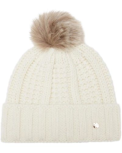 Coccinelle Righe dettaglio lurex cappello invernale - Bianco