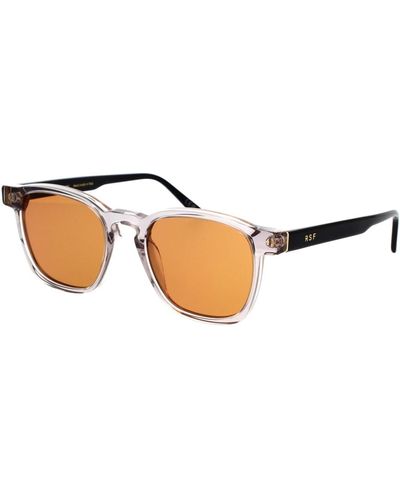Retrosuperfuture Sonnenbrille im vintage-stil mit grauem kristallacetat und braunen gläsern
