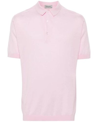 John Smedley Polo Shirts - Pink