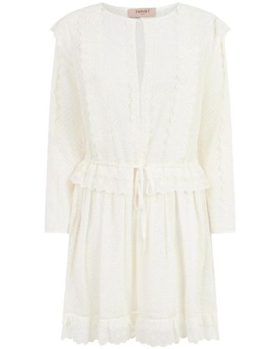 Twin Set Short Dresses - White