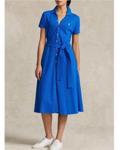 Ralph Lauren Polo midi abito in cotone - Blu