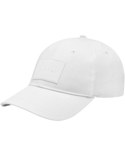 Calvin Klein Cappello bianco con patch logo