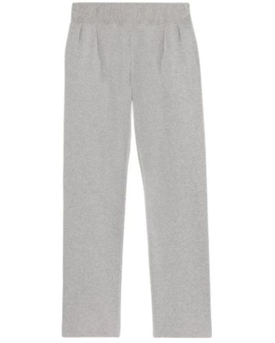 Mackintosh Pantaloni in felpa di cotone grigio con logo dandy man