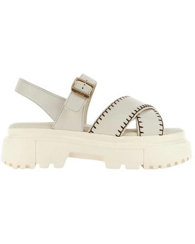 Hogan Cremefarbene sandalen für sommeroutfits - Weiß