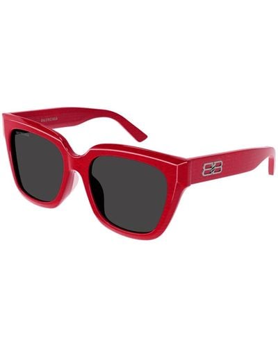 Balenciaga Rechteckige sonnenbrille - Rot