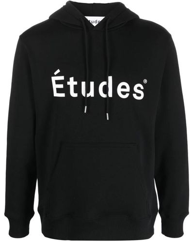 Etudes Studio Er Logo-Print Hoodie - Schwarz