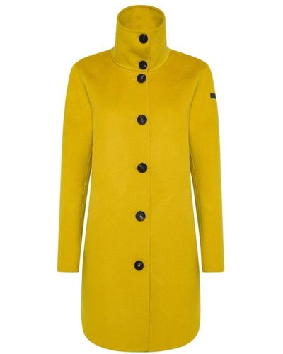 Rrd Abrigo amarillo sintético para mujer
