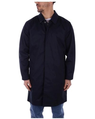 Barbour Single-Breasted Coats - Blue
