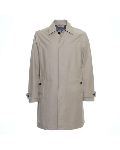 Montedoro Single-Breasted Coats - Grey
