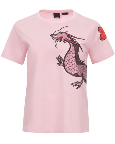 Pinko Quentin t-shirt o - Pink
