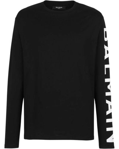 Balmain Tops > long sleeve tops - Noir