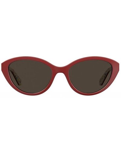 Love Moschino Ovale sonnenbrille für frauen - Braun