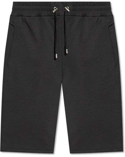 Balmain Shorts mit logo - Schwarz