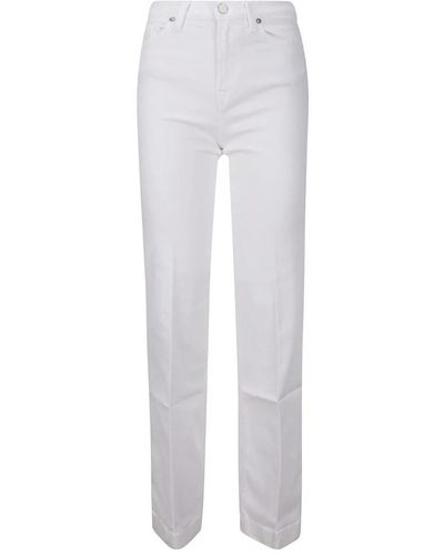 7 For All Mankind Straight Jeans - White
