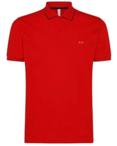 Sun 68 Polo Shirts - Red