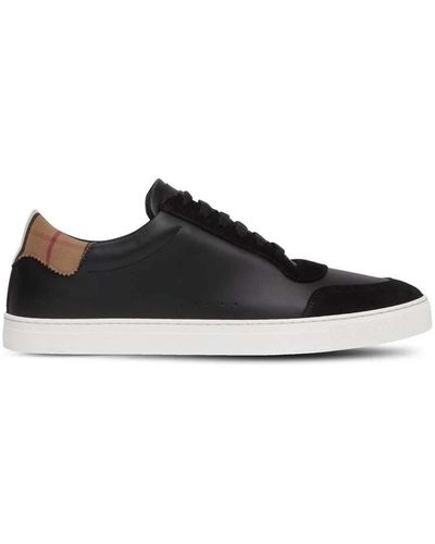 Burberry Vintage check sneakers in pelle - Nero