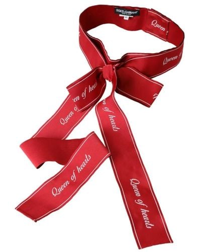 Dolce & Gabbana Polyester Queen Of Heart Belt - Red