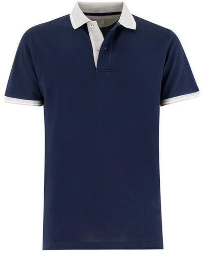 Eleventy Polo Shirts - Blue