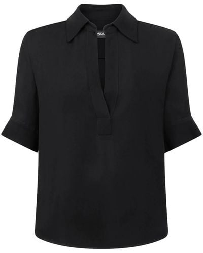 Dondup Elegante bluse in schwarz