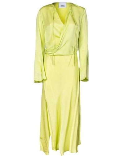 Erika Cavallini Semi Couture Maxi Dresses - Yellow