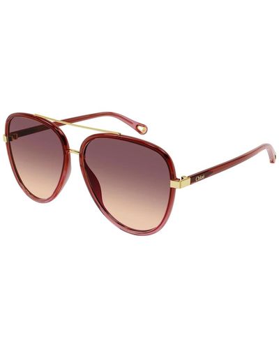 Chloé Rote shaded sonnenbrille