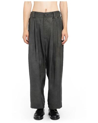Ziggy Chen Trousers > wide trousers - Gris