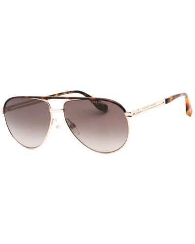 Marc Jacobs Goldene acetat- und metallsonnenbrille - Braun