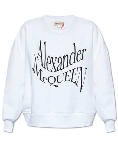 Alexander McQueen Sweatshirt mit logo - Weiß