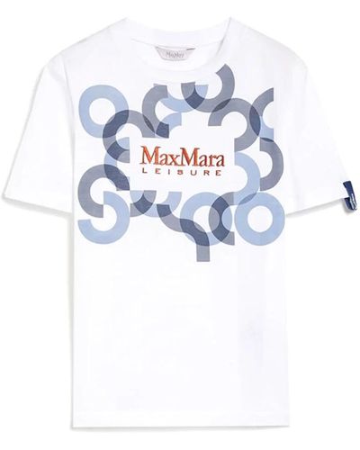 Max Mara Obliqua kurzarm jersey t-shirt - Blau