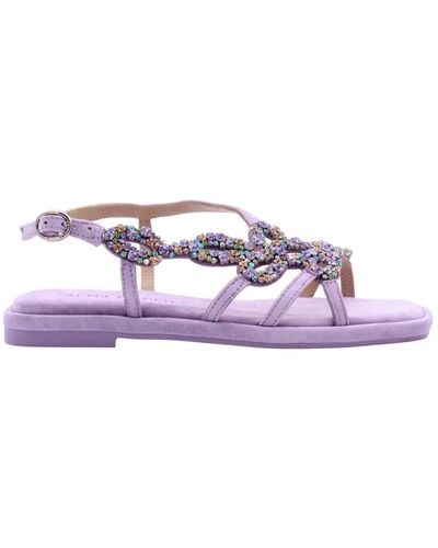 Alma En Pena. Flat Sandals - Purple
