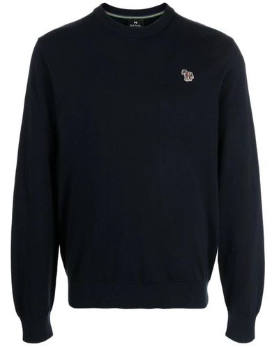 PS by Paul Smith Round-Neck Knitwear - Blue