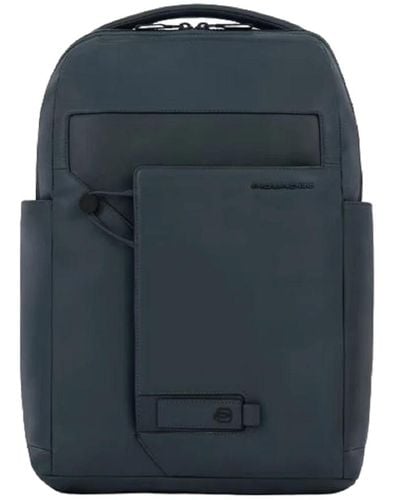 Piquadro Bucket bag zaino verde con fast check - Blu