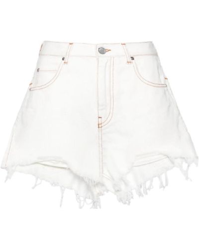 Pinko Denim Shorts - White