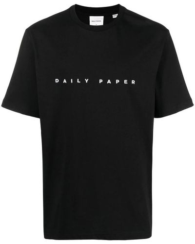 Daily Paper T-Shirt mit Besticktem Logo - Schwarz