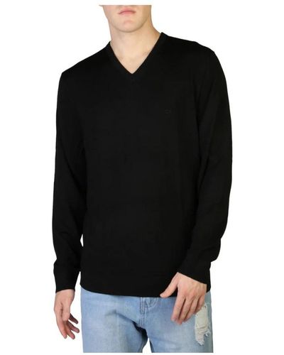 Calvin Klein V-Neck Knitwear - Black