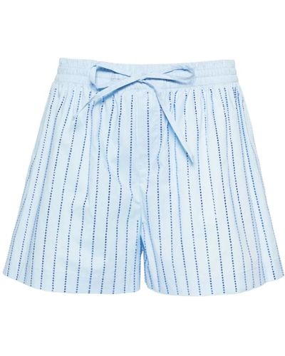 GIUSEPPE DI MORABITO Klare blaue rhinestone shorts