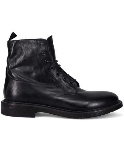 Moma Lace-Up Boots - Black