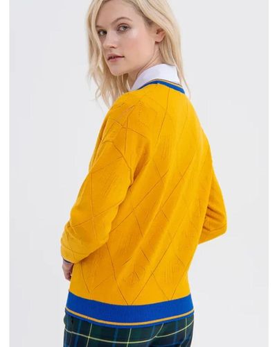 Fracomina Round-Neck Knitwear - Yellow