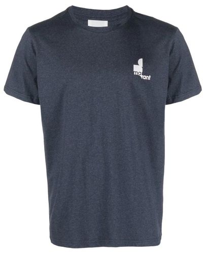 Isabel Marant Logo print t-shirt in mitternachtsblau