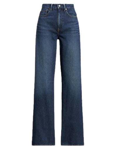 Polo Ralph Lauren Jeans a vita alta e gamba larga - Blu