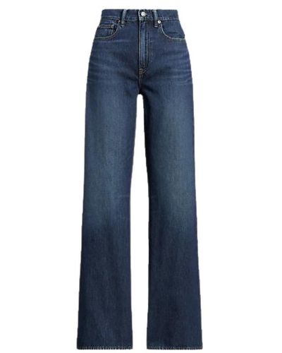 Polo Ralph Lauren Jeans de talle alto y pierna ancha - Azul